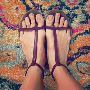 Patagonia Leather Bandha T-Strap Sandals Size 10